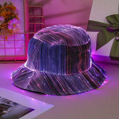 💎 60% RABATT! 💎 Leuchtender Bucket Hat aus Glasfaser – Auffälliges Design, Ideal für Partys & Outdoor-Aktivitäten 🌟🎉