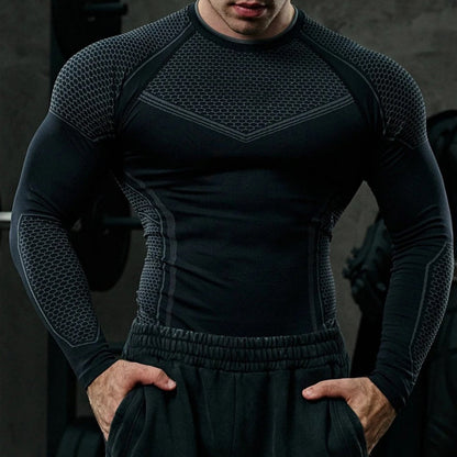💎 57% RABATT! 💎 Herren Langarm-Trainingsshirt – Athletische Passform, Feuchtigkeitstransport & 4-Wege-Stretch für Fitness & Laufen 🏋️‍♂️🔥