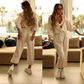 💎 60% RABATT! 💎 Bequemer Casual Jumpsuit mit Kapuze – Aus Reiner Baumwolle, Weite Beine & Praktische Taschen für Zuhause und Freizeit 🌿👖