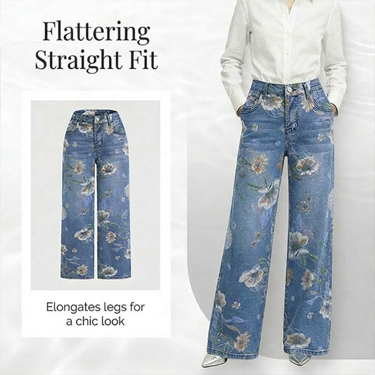 💎 -50% AUF BLUMEN-JEANS! 💎 Gerader Schnitt, Premium-Denim & Romantischer Look