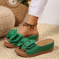 💎 -60% NUR HEUTE! 💎 Damen Keil-Sandalen mit Schleife: Stilvoll, Bequem & Rutschfest für den Sommer