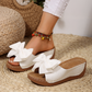 💎 -60% NUR HEUTE! 💎 Damen Keil-Sandalen mit Schleife: Stilvoll, Bequem & Rutschfest für den Sommer
