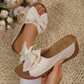 💎 -60% NUR HEUTE! 💎 Damen Keil-Sandalen mit Schleife: Stilvoll, Bequem & Rutschfest für den Sommer