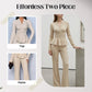 💎 60% RABATT! 💎 2-teiliges Peplum-Set für Damen – Crossover-V-Ausschnitt, Wickel-Taille & Strukturierter Stoff (Schwarz, Apricot, Braun | S–XL) 👗✨