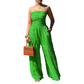 🔥 -50% FLASH SALE! 🔥 Trägerloser Jumpsuit mit Knitter-Optik: Elegant, Bequem & Figurumspielend