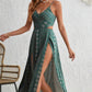 🌸 LIMITED-TIME 50% RABATT! ✨ Maxikleid mit Spaghettiträgern – Seitenschlitz, Leicht, Elegant ✨