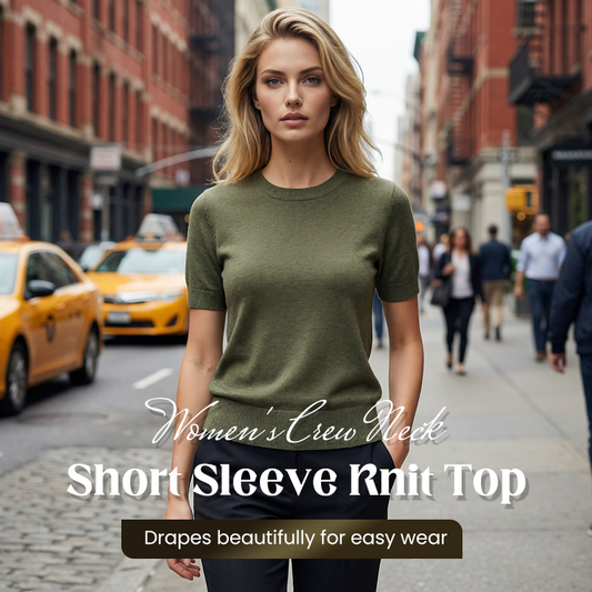 💎 -50% AUF STRICKTOPS! 💎 Damen Kurzarm: Leichtes Material & Bequemer Rundhals für jeden Look 👚🧶