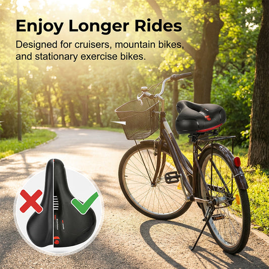 Ergonomic Breathable Bicycle Saddle with Memory Foam