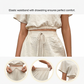 👕 LIMITED-TIME 50% RABATT! ✨ Damen-Set – Kurzarm-Oberteil & Weitbein-Hose, Locker, Texturiert 👖