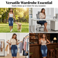 💎 -50% DAMEN JEANSROCK MIT HOHER TAILLE! 💎 Ausgefranster Saum, A-Linien-Schnitt & Stretch-Komfort – Der ultimative Vintage-Begleiter