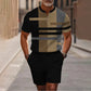 💎 -64% AUF HERREN-SET: HEMD & SHORTS! 💎 3D-Design, Air-Layer Stoff & Viertelreißverschluss für Sommer