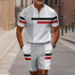 💎 -64% AUF HERREN-SET: HEMD & SHORTS! 💎 3D-Design, Air-Layer Stoff & Viertelreißverschluss für Sommer