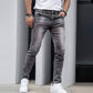 Herren Stretch-Jeans – modische figurbetonte Slim-Fit Jeans 2026 mit Vintage-Waschung