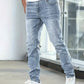 Herren Stretch-Jeans – modische figurbetonte Slim-Fit Jeans 2026 mit Vintage-Waschung
