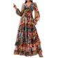 💎 -50% AUF DAS ROMANTISCHE BLUMENKLEID! 💎 V-Ausschnitt, Laternenärmel & Fließender Boho-Maxirock für den Sommer