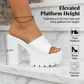 💎 50% RABATT! 💎 Slip-On Zehenfreie Sandalen – 11,5 cm Blockabsatz, Stabile Gummiprofilsohle & Pflegeleichtes PU