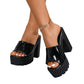 💎 50% RABATT! 💎 Slip-On Zehenfreie Sandalen – 11,5 cm Blockabsatz, Stabile Gummiprofilsohle & Pflegeleichtes PU