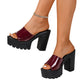 💎 50% RABATT! 💎 Slip-On Zehenfreie Sandalen – 11,5 cm Blockabsatz, Stabile Gummiprofilsohle & Pflegeleichtes PU