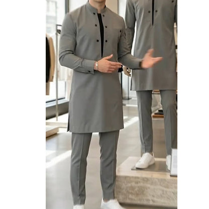 💎 -50% AUF DAS TUNIKA-SET! 💎 Stehkragen, Zweireihig & Atmungsaktiv für Herren (S-5XL)