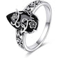 💎 -60% AUF DEN VINTAGE-RING! 💎 Böhmische Ranken, Schwarzer Edelstein & Filigranes Design für Zeitlose Eleganz✨