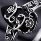 💎 -60% AUF DEN VINTAGE-RING! 💎 Böhmische Ranken, Schwarzer Edelstein & Filigranes Design für Zeitlose Eleganz✨