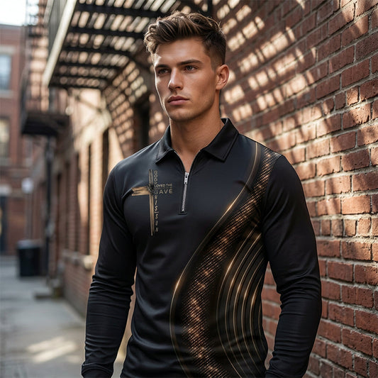 💎 -50% AUF DAS LÄSSIGE RETRO-POLO! 💎 Langarm mit Reißverschluss, atmungsaktiv & dynamisches Design für den modernen Look✨