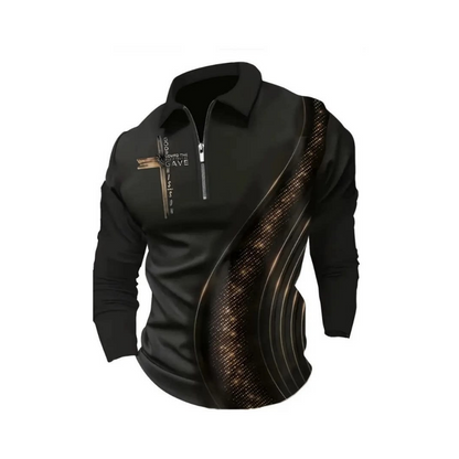 💎 -50% AUF DAS LÄSSIGE RETRO-POLO! 💎 Langarm mit Reißverschluss, atmungsaktiv & dynamisches Design für den modernen Look✨