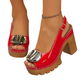 💎 -50% AUF ELEGANTE PEEP-TOE-SANDALEN! 💎 9,5cm Blockabsatz, Verstellbare Schnalle & Rutschfeste Sohle für Stil✨