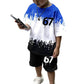 ⏳ 50% RABATT! 💥 3D-Print T-Shirt & Shorts Set für Jungen – Atmungsaktiv, Knallige Drucke & Robuster Komfort