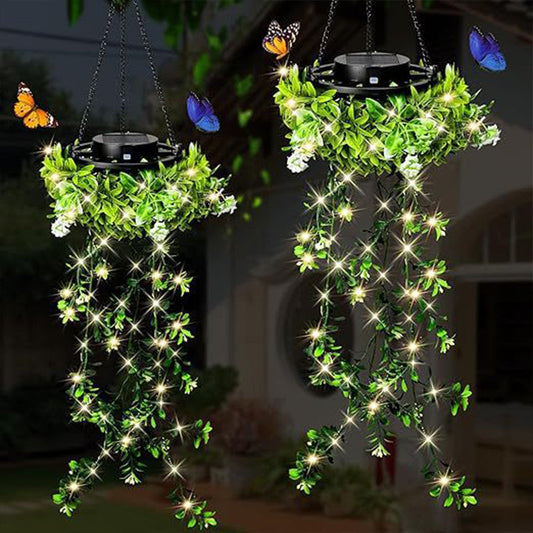 🌿 BEGRENZTE ZEIT 50% RABATT! ✨ Solarbetriebene Hängelampe aus Milangras – Wetterfest, energieeffizient, kabellos 🍃