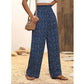 👖⏰ 50% RABATT nur für kurze Zeit! Damen-Hose mit gerafftem Hohem Bund & Weitem Bein – Leicht, vielseitig & eleganter Oversize-Style 🌿