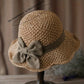 👒⏰ 50% RABATT! Eleganter Strohhut mit Stoffschleife – Breite Krempe, verstellbar & faltbar für Sommer & Urlaub 🌴