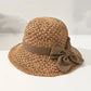👒⏰ 50% RABATT! Eleganter Strohhut mit Stoffschleife – Breite Krempe, verstellbar & faltbar für Sommer & Urlaub 🌴