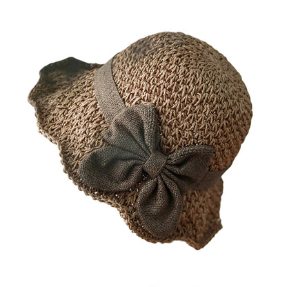 👒⏰ 50% RABATT! Eleganter Strohhut mit Stoffschleife – Breite Krempe, verstellbar & faltbar für Sommer & Urlaub 🌴