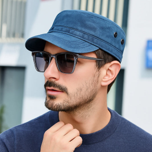 🧢 50% RABATT! ✨ Vintage-Flachmütze im Baseball-Style – Strukturierte Silhouette, Baumwolle, Verstellbar