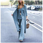🧥👚 Zeitlich begrenzt: 50% RABATT! 3-teiliges, lockeres Damen-Loungewear-Set – V-Ausschnitt Top, Fließhose & Strickjacke für perfekten Komfort 🍂