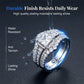 💍 LIMITED-TIME 50% OFF! 💥 Women's Princess Cut Cubic Zirconia Filled Ring – Pave Setting, Multi-Layer Band, Sparkle ✨