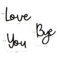 🖼️ 50% RABATT ! ✨ Boho-Wanddekor Holzschild – Mit „LOVE YOU“ & „BYE“ – Stilvolle Wohnzimmer-Deko 🏡
