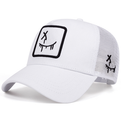 🧢 LIMITIERTES ANGEBOT: 50% RABATT! 😄 Unisex-Baseballcap mit Smiley-Motiv – Streetstyle, UV-Schutz & Verstellbar ✨