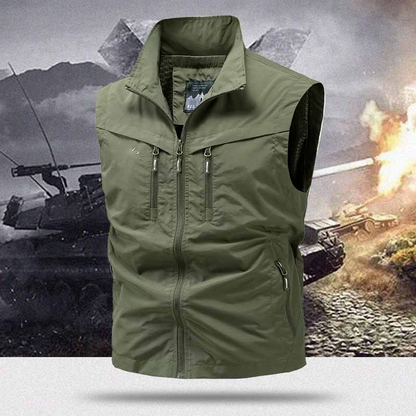 🎽 LIMITIERT 50% RABATT! ✨ Herren Outdoor-Multi-Taschen-Weste – Leichter Polyester, Praktisch & Vielseitig 🧗‍♂️