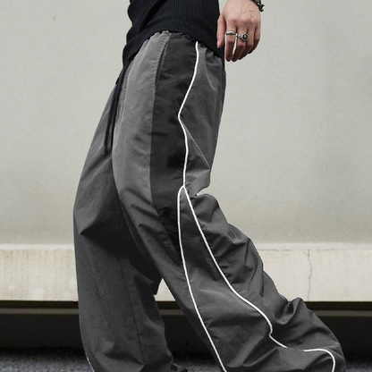 👖 LIMITIERT 50% RABATT! ✨ Herren Weitfallhose mit Seitenstreifen – Retro-Design, Lockere Passform & Verstellbarer Bund 🌟