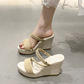 👡 LIMITIERT: 50% RABATT! 🔥 Damen Keil-Sandalen mit 10 cm Absatz & Wechselbaren Riemen – Peep-Toe, Stabile Plattform für Komfort ☀️
