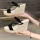 👡 LIMITIERT: 50% RABATT! 🔥 Damen Keil-Sandalen mit 10 cm Absatz & Wechselbaren Riemen – Peep-Toe, Stabile Plattform für Komfort ☀️