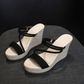 👡 LIMITIERT: 50% RABATT! 🔥 Damen Keil-Sandalen mit 10 cm Absatz & Wechselbaren Riemen – Peep-Toe, Stabile Plattform für Komfort ☀️