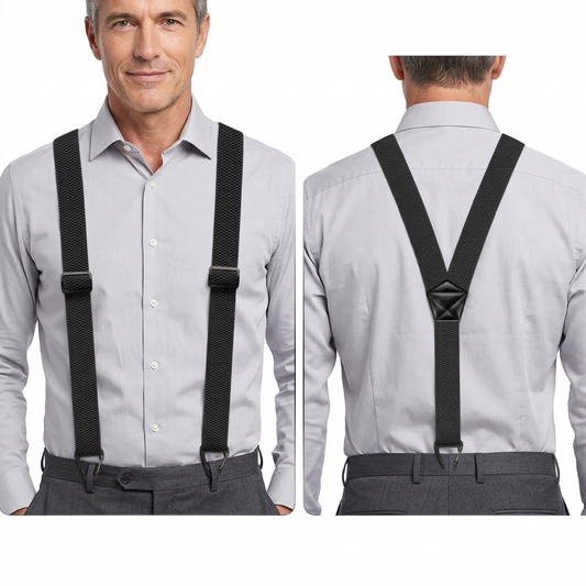 🔥50% DISCOUNT – Don’t Miss Out🔥Men's X-Back Suspenders with Hook Clips