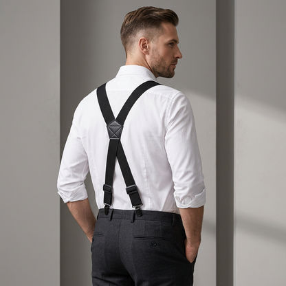 🔥50% DISCOUNT – Don’t Miss Out🔥Men's X-Back Suspenders with Hook Clips