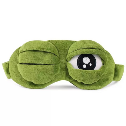 🐸 LIMITIERT: 1+1 GRATIS! 😴 Weiche 3D-Frosch-Schlafmaske – Verstellbare Augenlider, Lichtdicht & Atmungsaktiv ✨