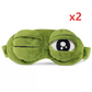 🐸 LIMITIERT: 1+1 GRATIS! 😴 Weiche 3D-Frosch-Schlafmaske – Verstellbare Augenlider, Lichtdicht & Atmungsaktiv ✨