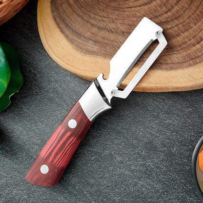 Verdickter Edelstahl-Multischäler – rasiermesserscharfe Klinge, ergonomisch geformt – zum Schälen & Schneiden von Obst & Gemüse🥒🔪