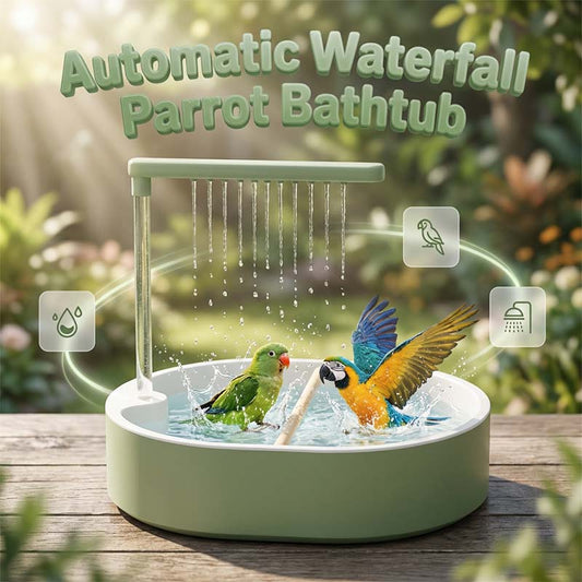 🐦 AKTION: 50% RABATT! 🌧️ Elektrisches Vogelbad mit Regendusche & Sitzstange – Leise Pumpe für glückliche Vögel 🛁